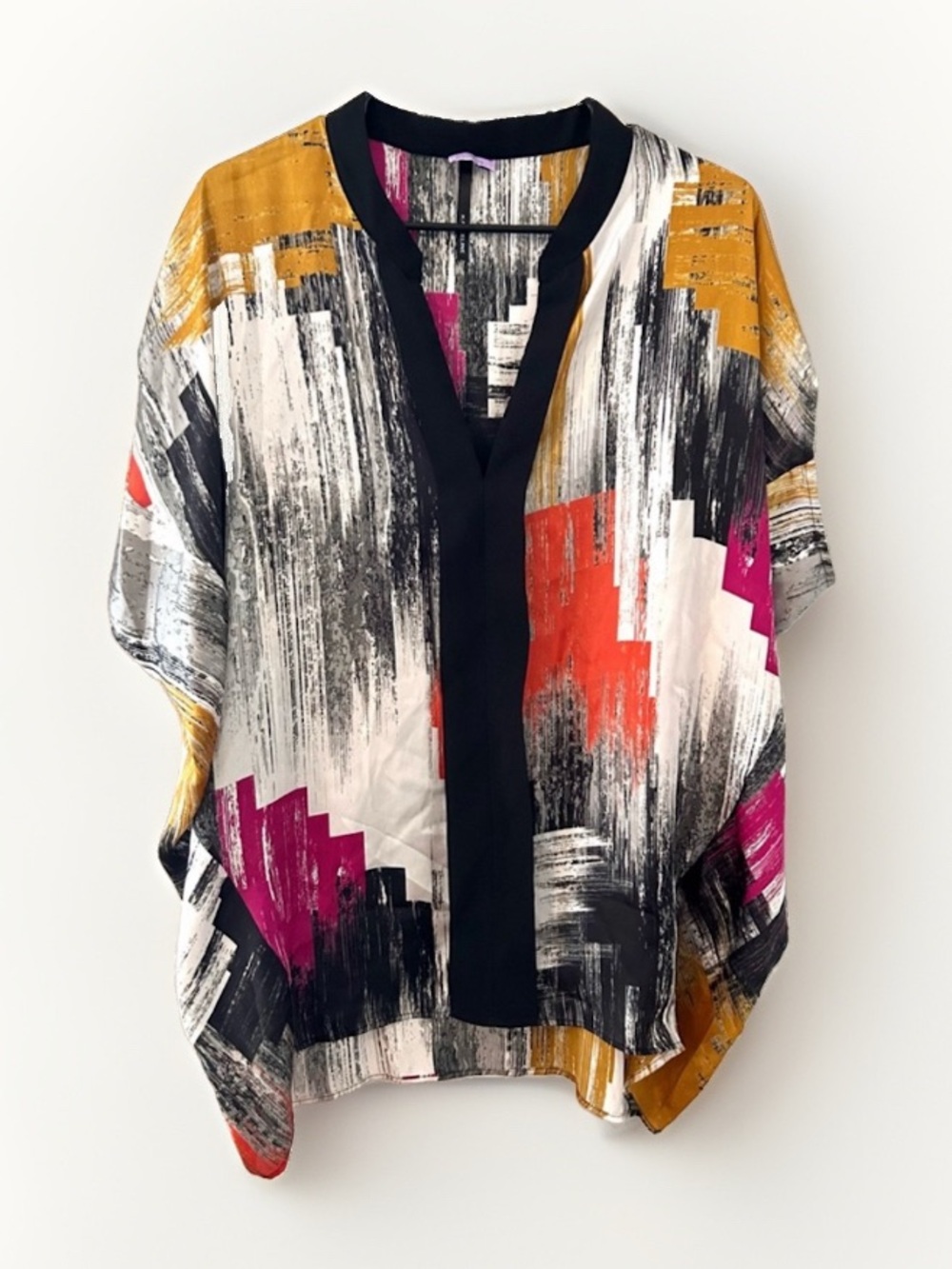 Kay Celine Abstract Dolman Poncho Top Medium